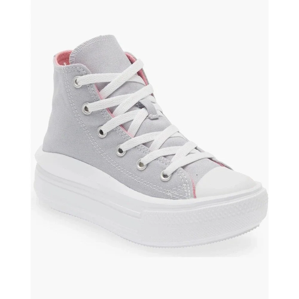 Chuck Taylor All Star Move Platform Gel Patch High-Top Gravel/Pink/White Y2 Girl